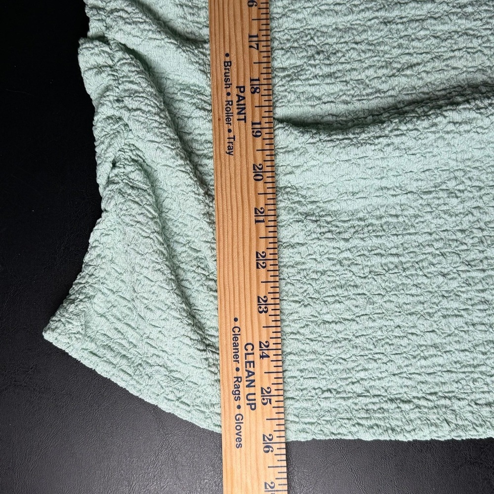 A New Day Womens Top Light Green Textured Mock Neck Short Sleeve XL New - Picture 8 of 8